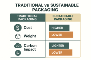 Traditional vs Sustainable Packaging – Cost, Weight, Carbon Impact